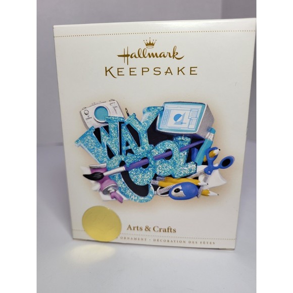 2006 Hallmark WAY COOL Art & Crafts Keepsake Ornament Fridge Magnet Gift Student - Picture 2 of 6